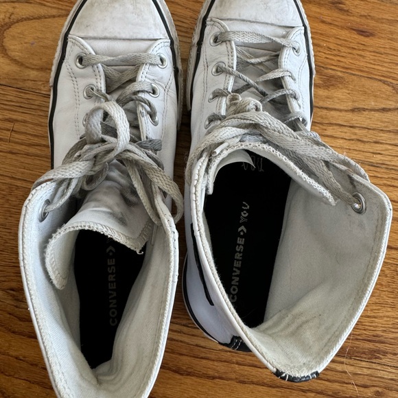 White leather converse - Women’s 10.5 - Picture 10 of 14